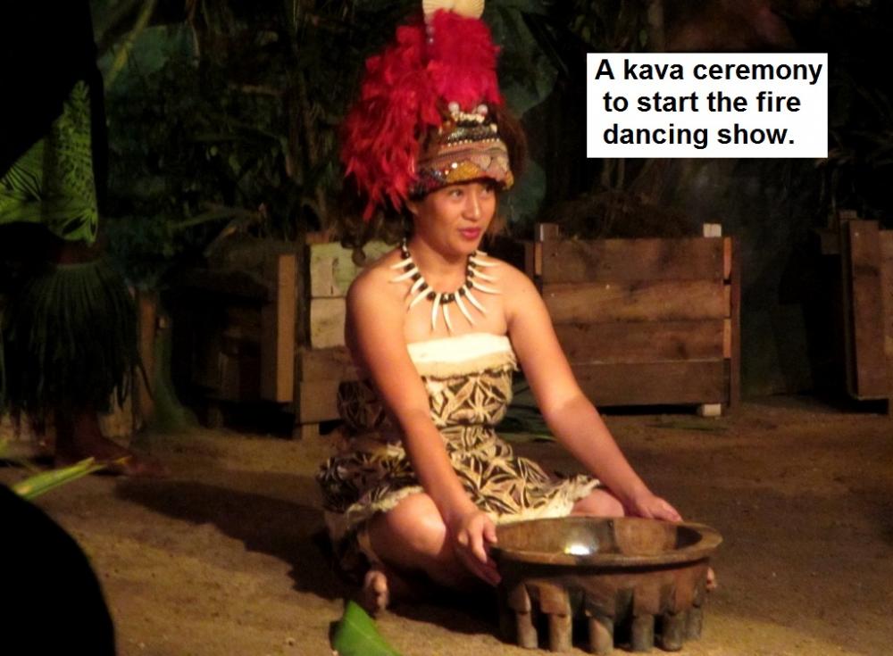 The show started with a kava ceremony.
